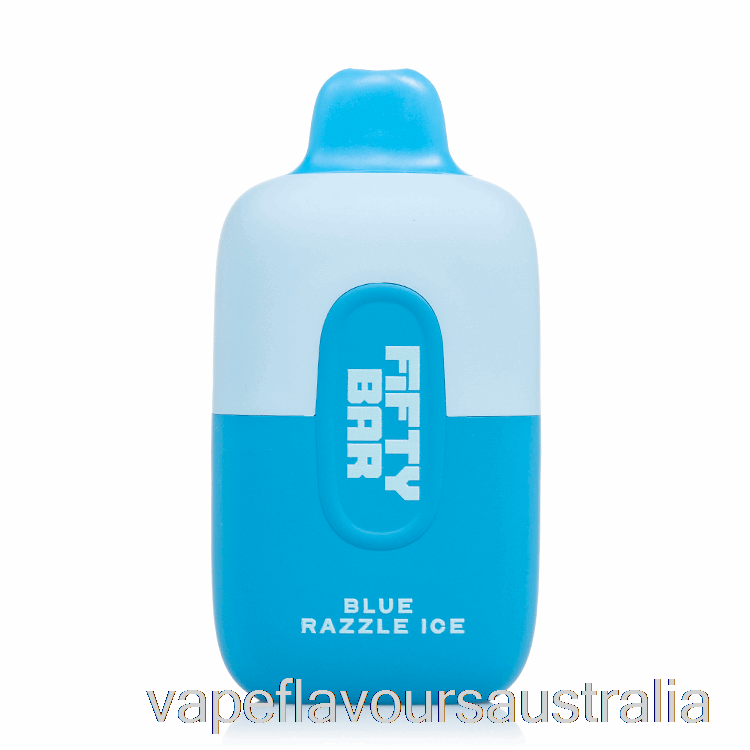 Vape Flavours Australia Fifty Bar 6500 Disposable Blue Razzle Ice